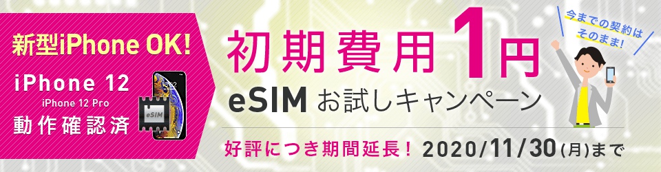 IIJmio eSIM お試しキャンペーン