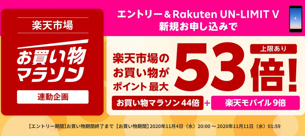 楽天モバイル　お買い物マラソン